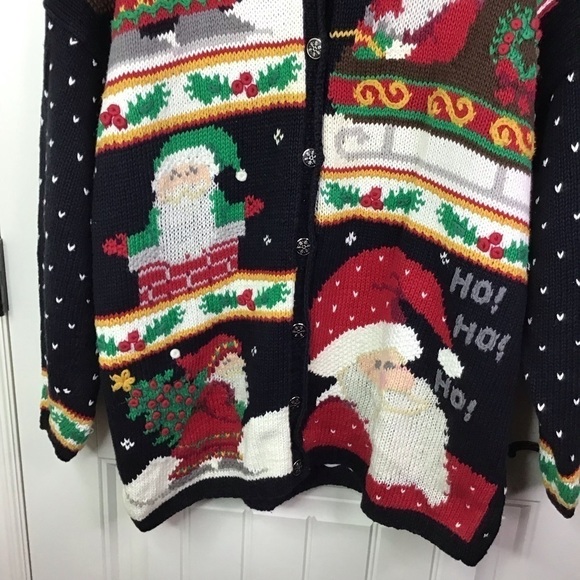 Vintage Signatures by Northern Isles Hand Knitted Christmas Cardigan Size 1X. - Picture 5 of 9